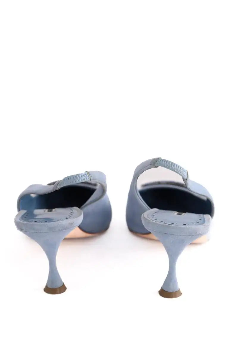 Talons Manolo Blahnik Bleu en Daim