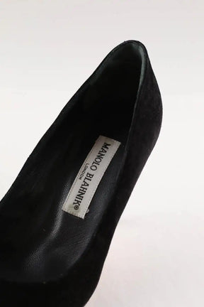 Talons Manolo Blahnik Noir en Daim