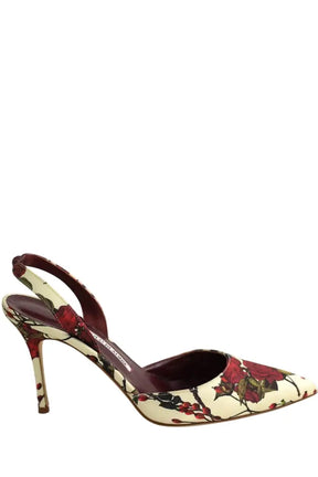 Talons Manolo Blahnik Rouge en Tissu, taille 39 - Seconde Main