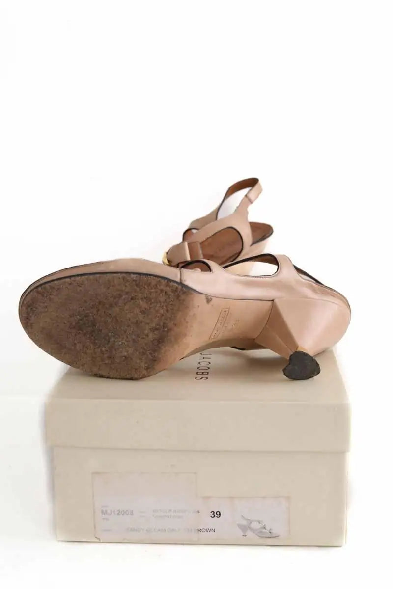 Talons Marc Jacobs Beige en Cuir