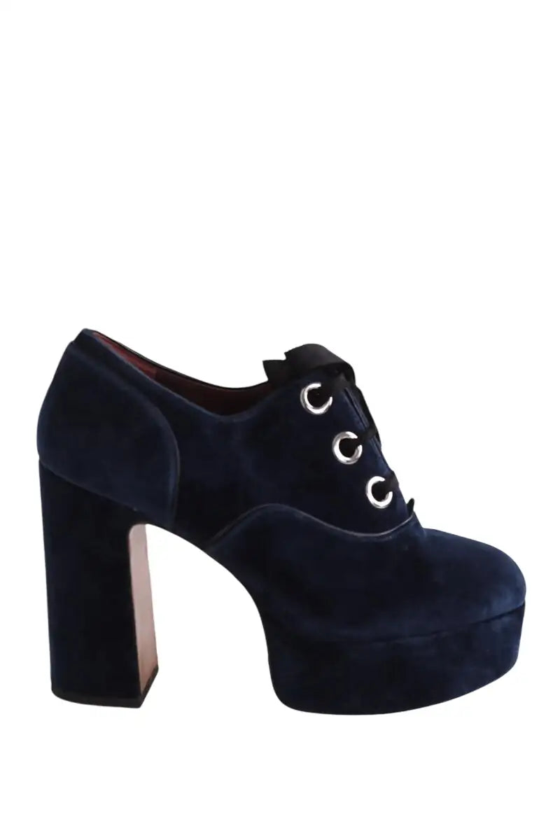 Talons Marc Jacobs Bleu en Velours, taille 36 - Seconde Main