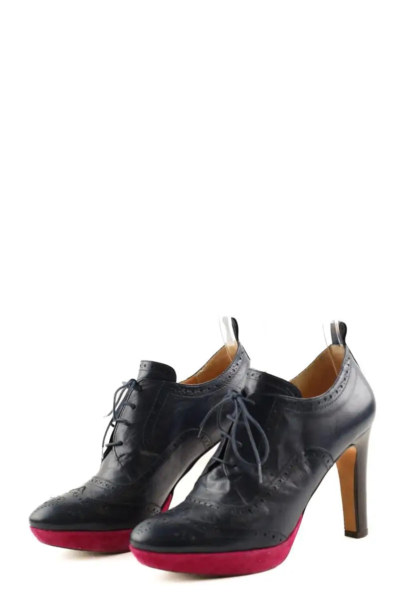 Talons Mellow Yellow Marine en Cuir