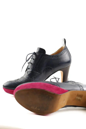 Talons Mellow Yellow Marine en Cuir