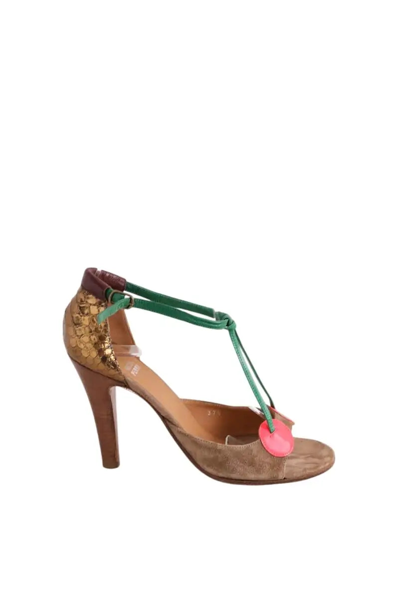 Talons Michel Perry Camel en Cuir, taille 37 - Seconde Main