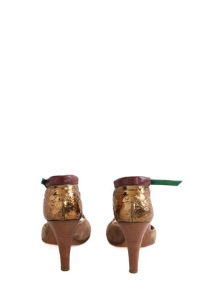 Talons Michel Perry Camel en Cuir