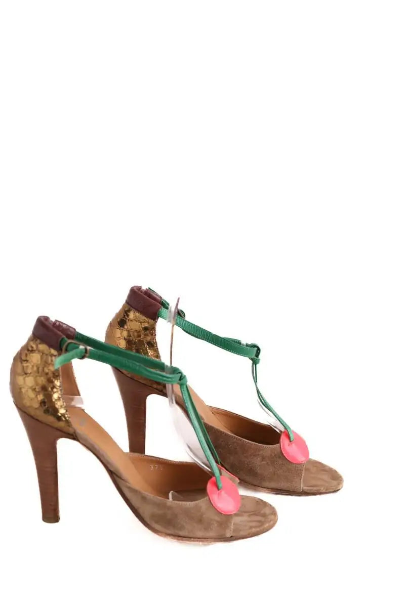 Talons Michel Perry Camel en Cuir