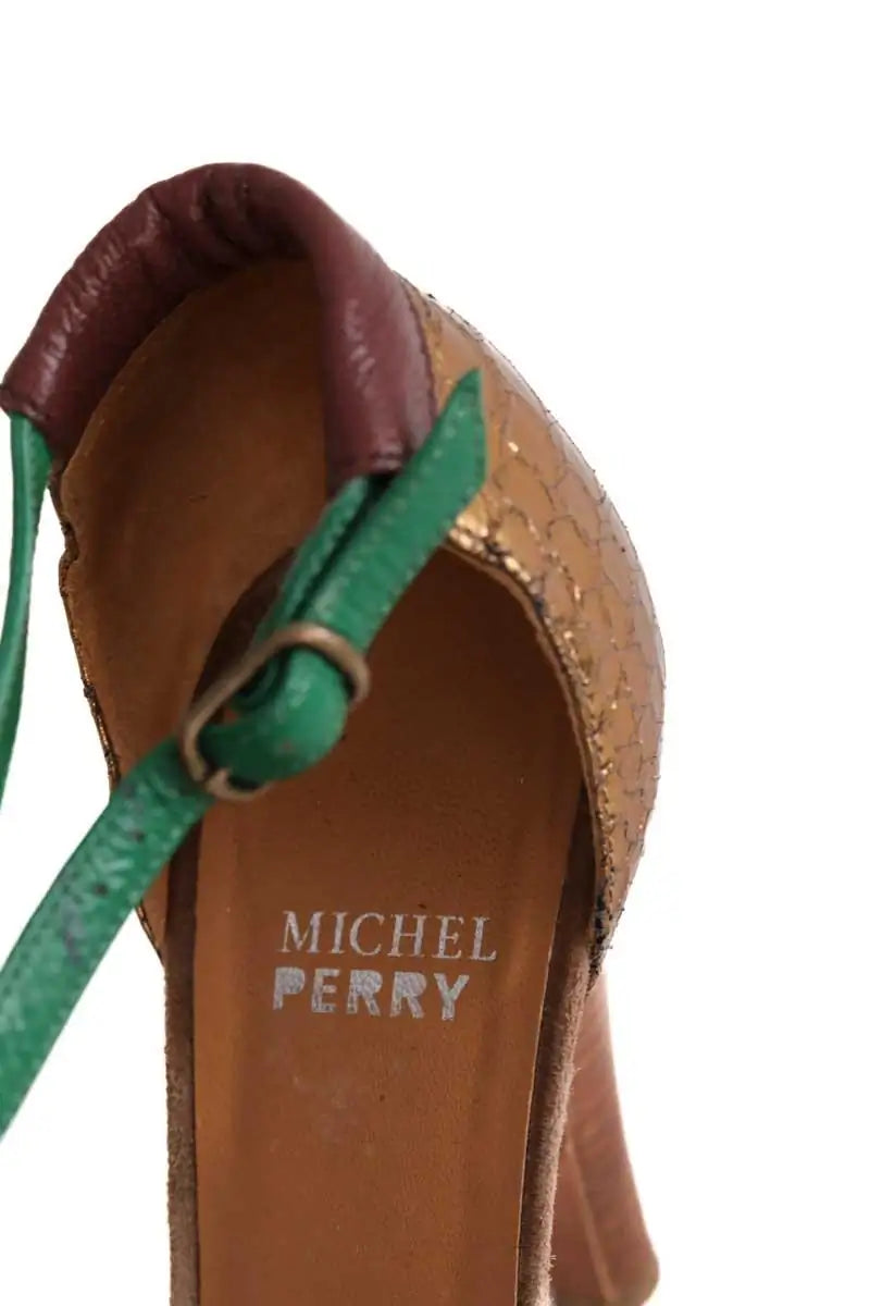 Talons Michel Perry Camel en Cuir