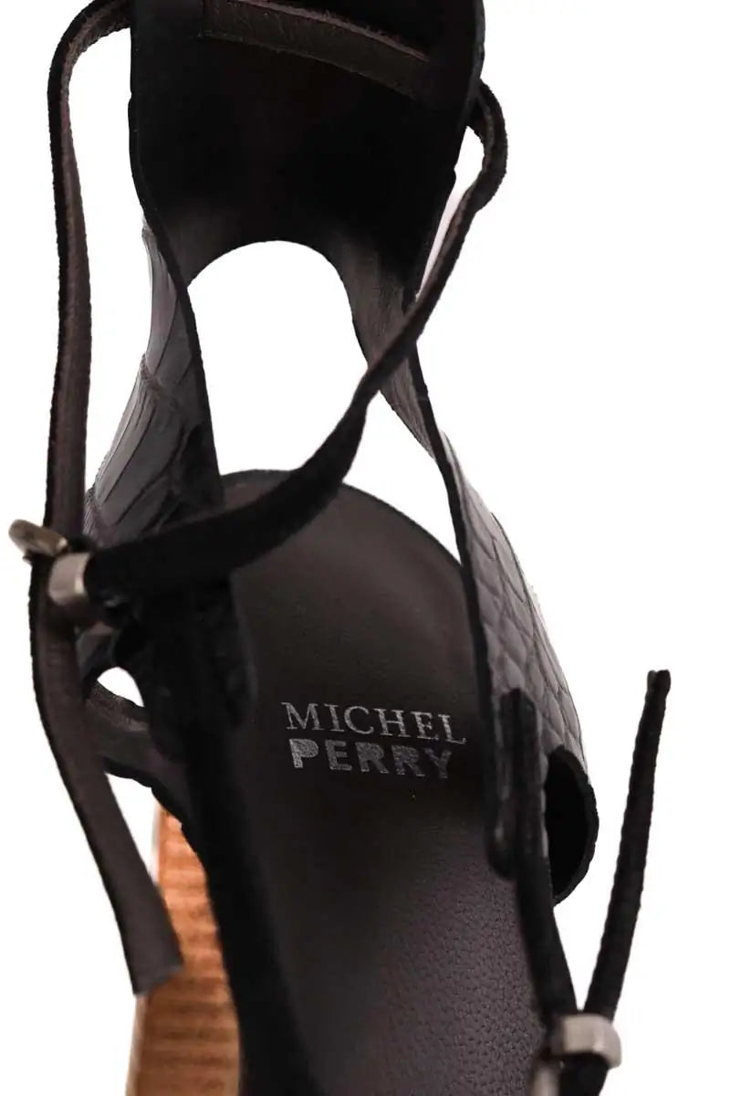 Talons Michel Perry Noir en Cuir