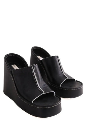 Talons Miista Noir en Cuir