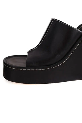 Talons Miista Noir en Cuir