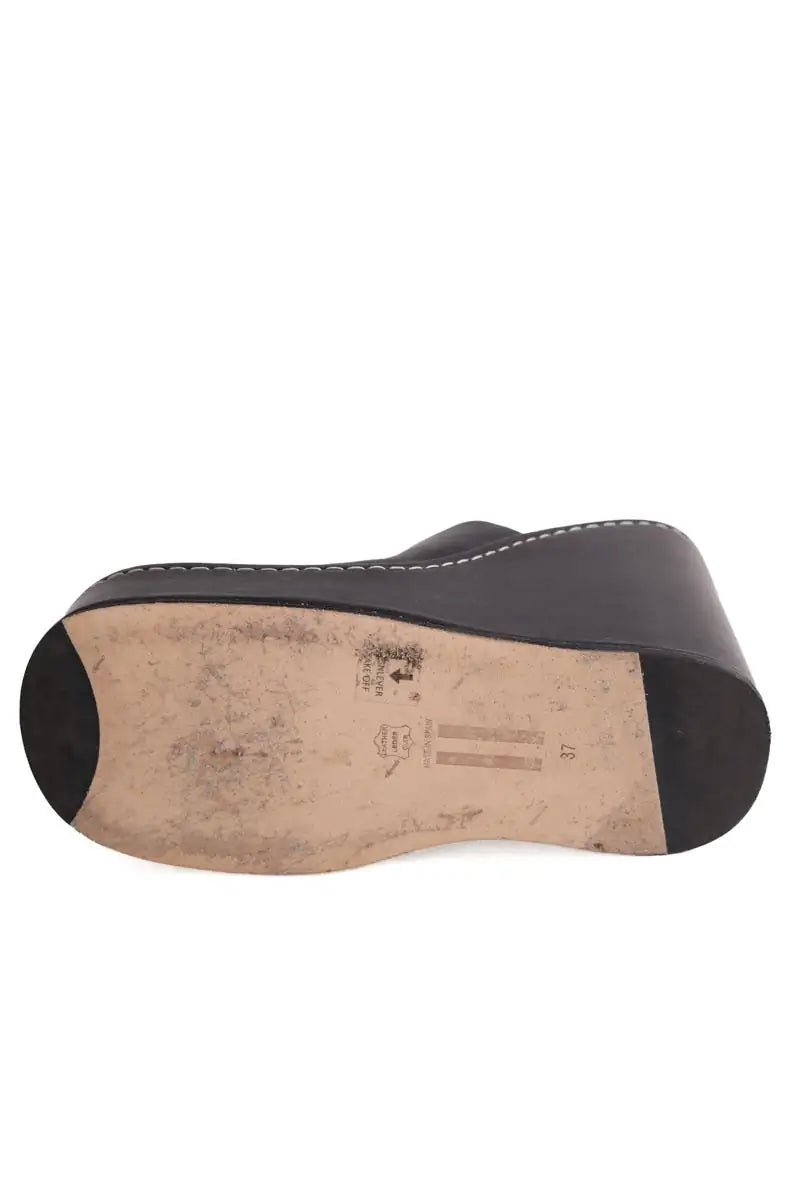 Talons Miista Noir en Cuir