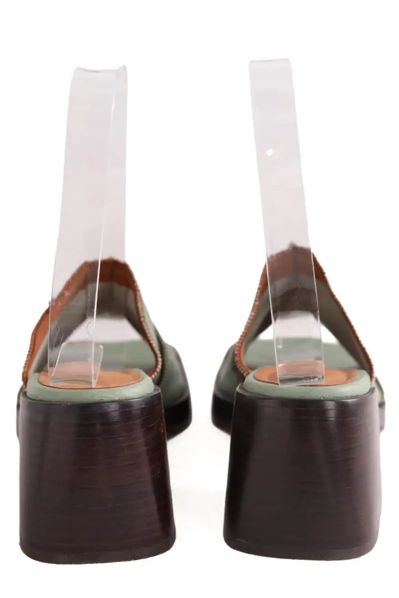 Talons Miista Turquoise en Cuir