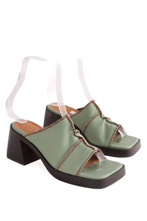Talons Miista Turquoise en Cuir