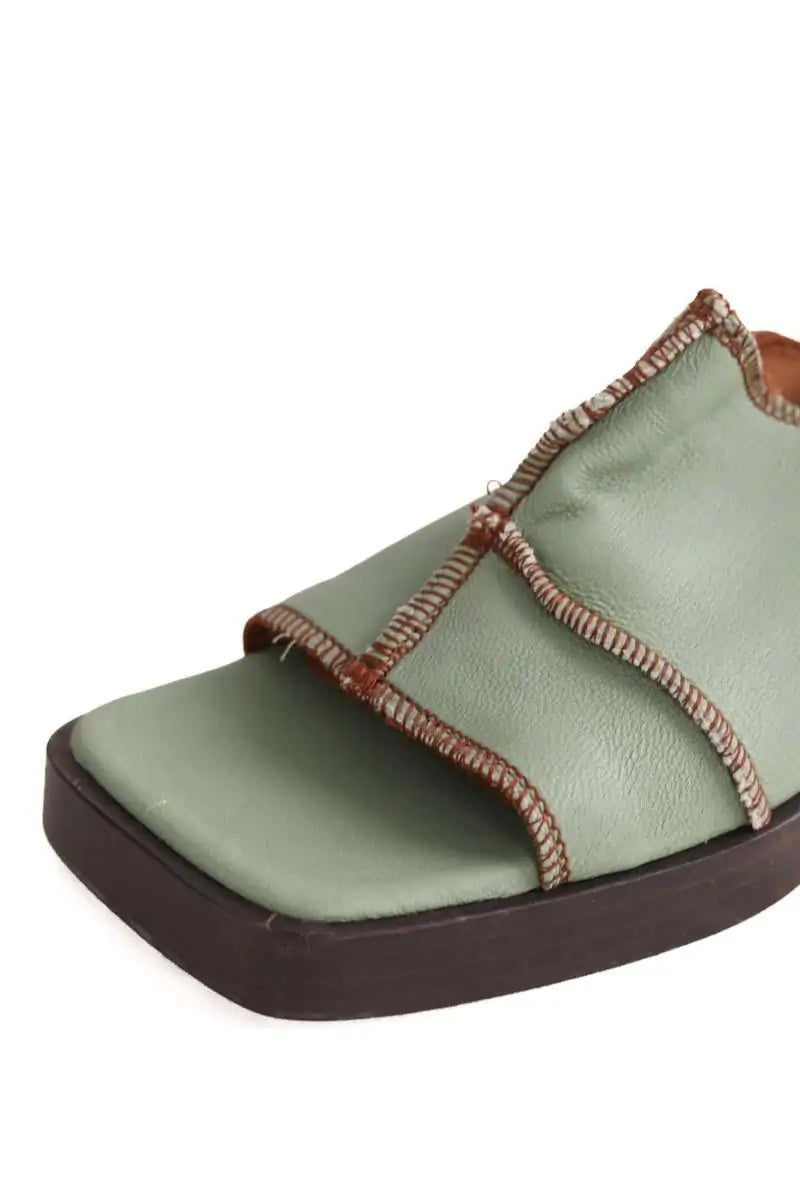 Talons Miista Turquoise en Cuir