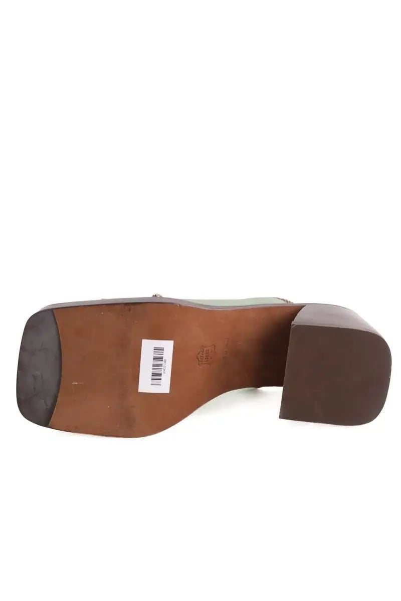 Talons Miista Turquoise en Cuir