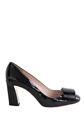 Talons Miu Miu Noir en Cuir verni, taille 37 - Seconde Main
