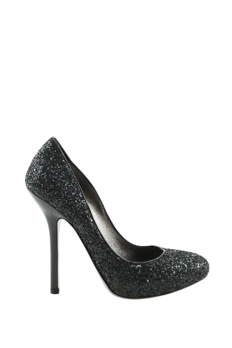 Talons Miu Miu Noir en Paillettes, taille 36 - Seconde Main