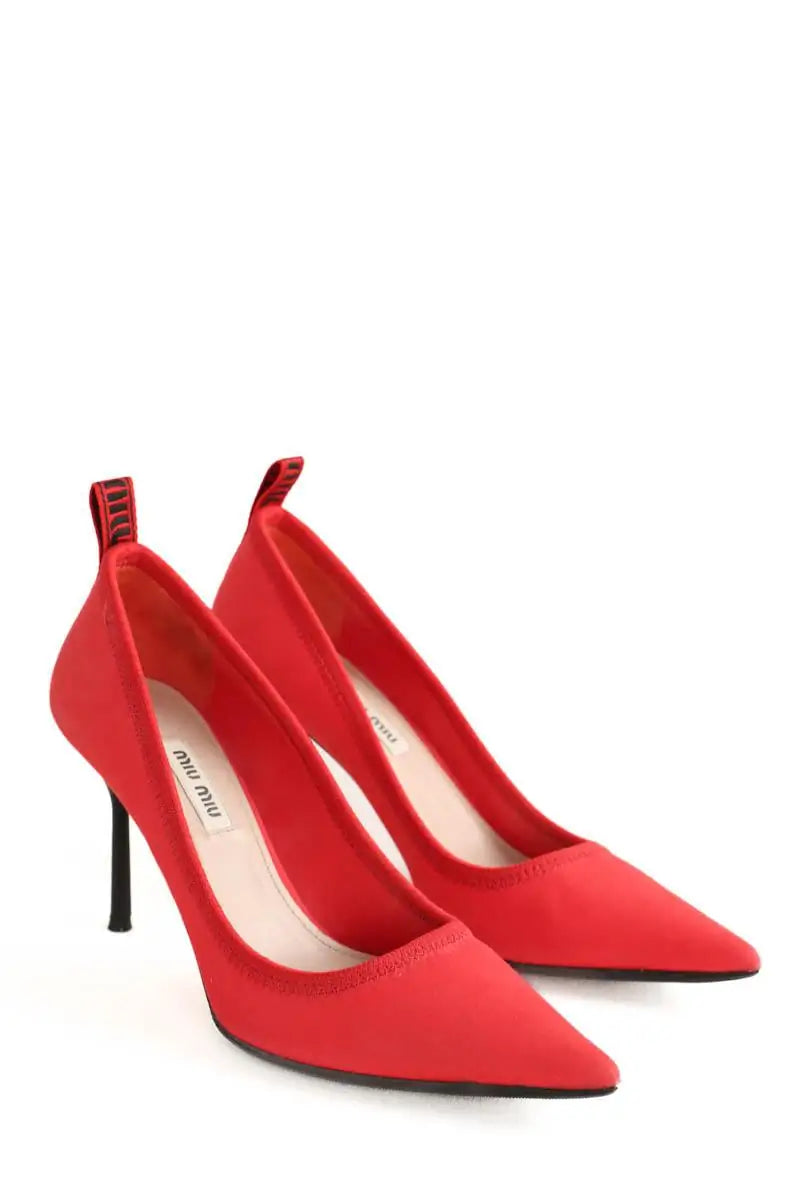 Talons Miu Miu Rouge en Tissu