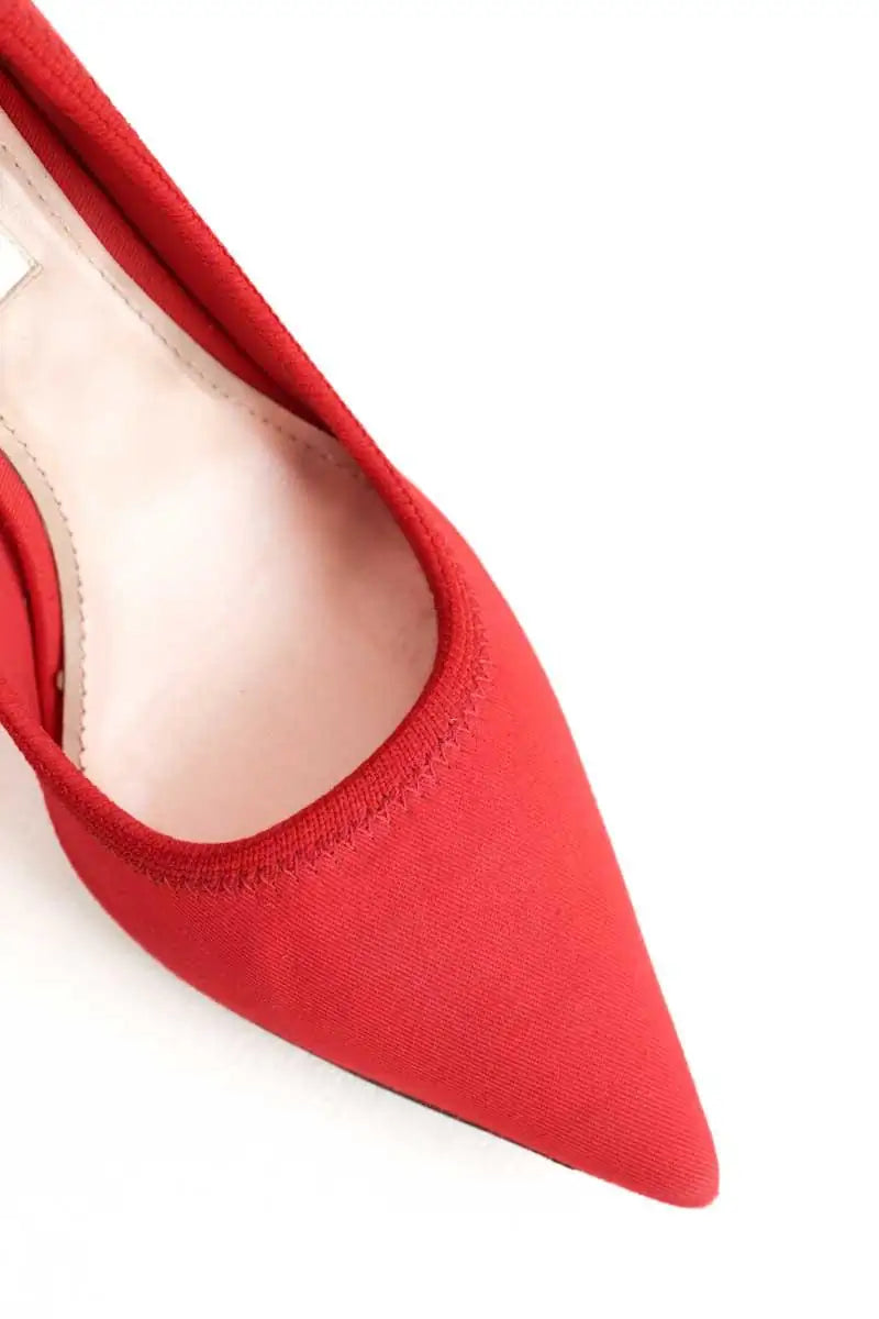 Talons Miu Miu Rouge en Tissu