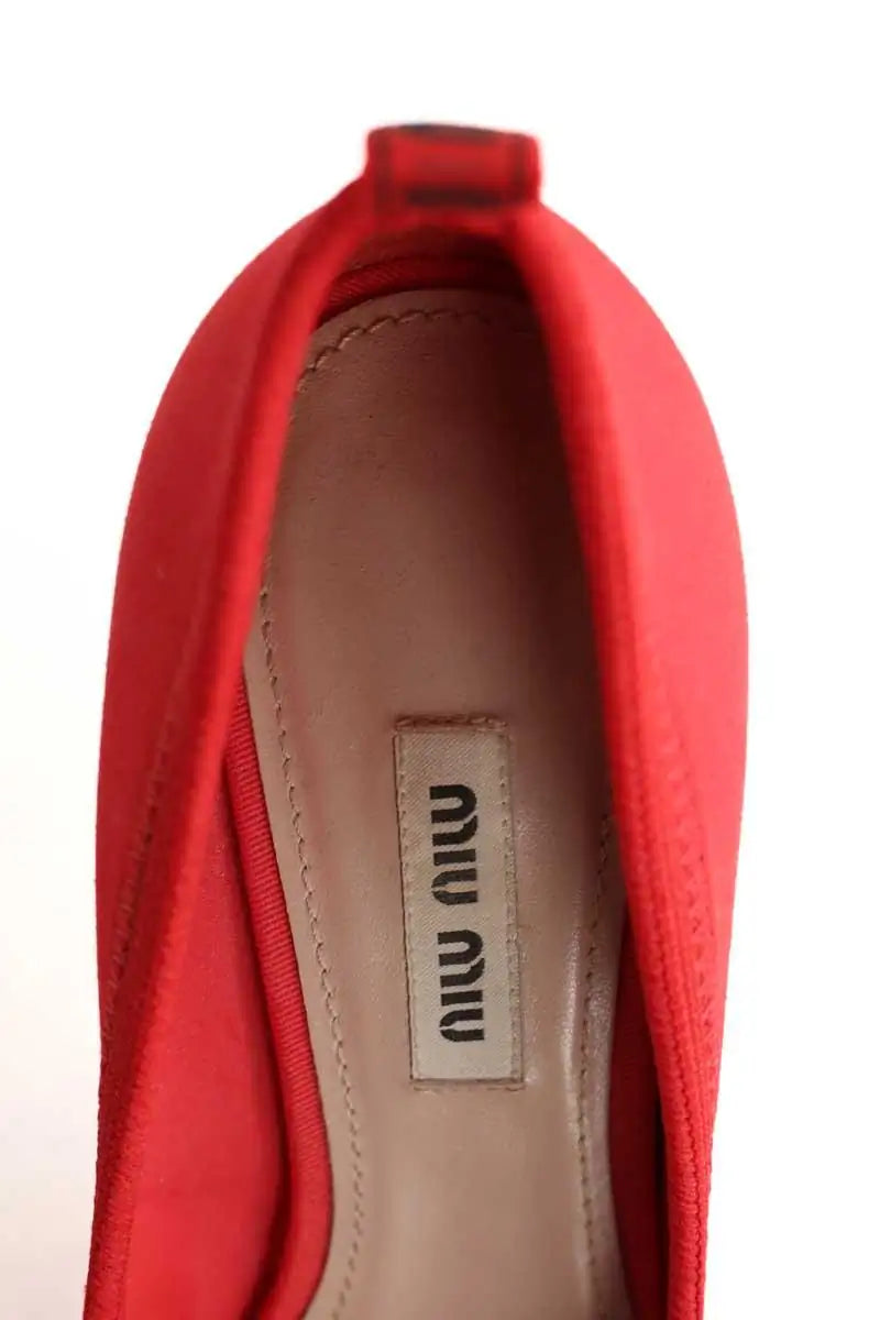 Talons Miu Miu Rouge en Tissu