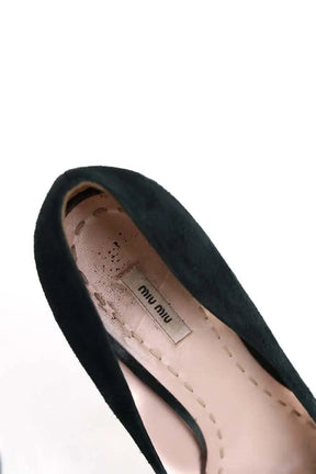 Talons Miu Miu Vert en Daim