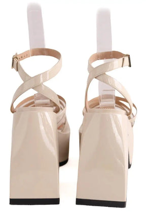 Talons Nodaleto Beige en Cuir