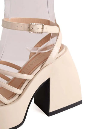 Talons Nodaleto Beige en Cuir