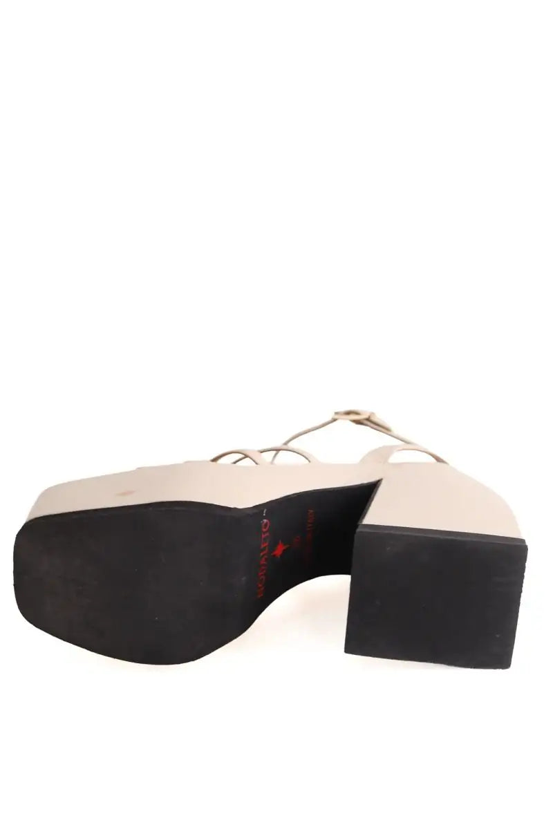 Talons Nodaleto Beige en Cuir
