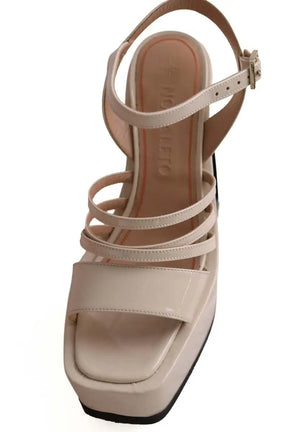Talons Nodaleto Beige en Cuir