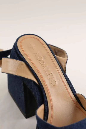 Talons Nodaleto Bleu en Tissu