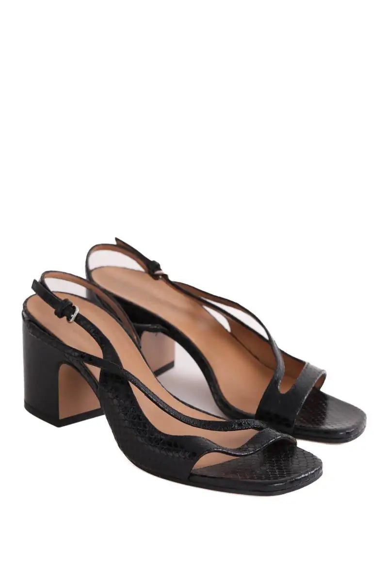 Talons Nomasei Noir en Cuir