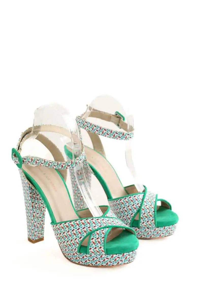 Talons Paul & Joe Vert en Cuir