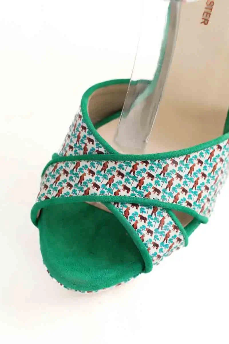 Talons Paul & Joe Vert en Cuir