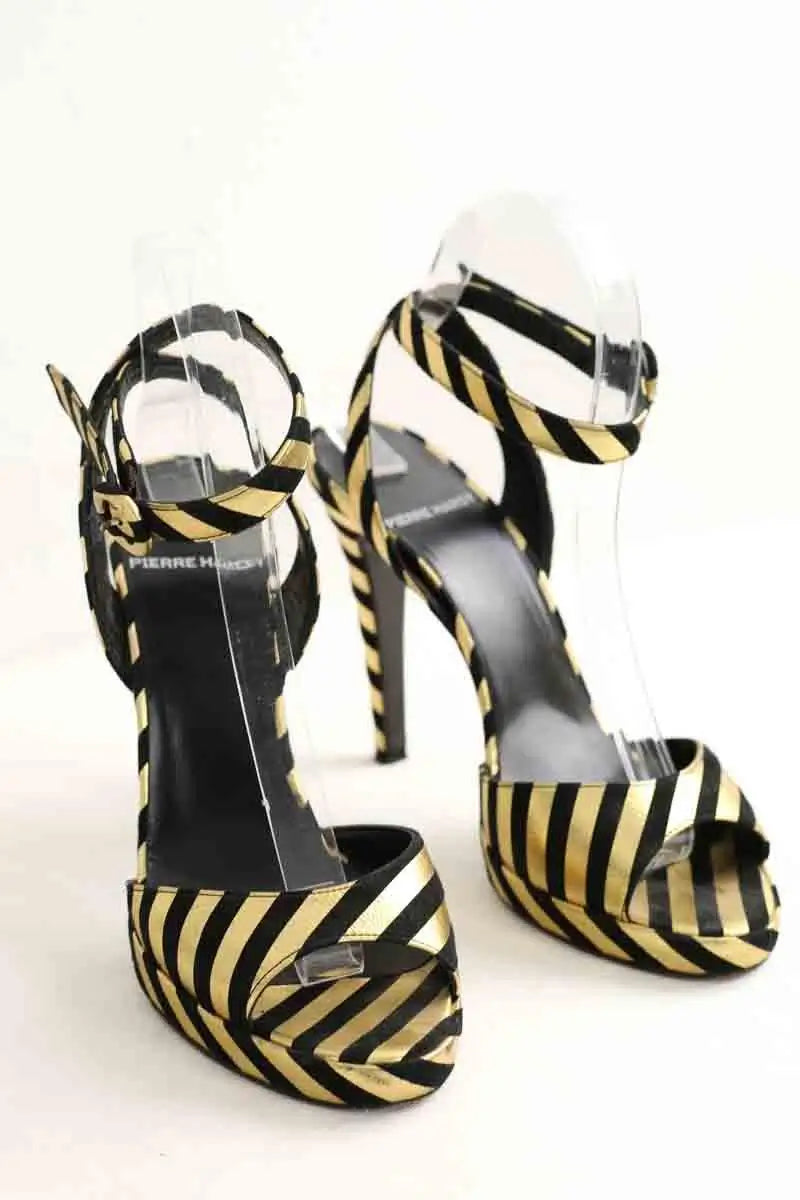 Talons Pierre Hardy Doré en Cuir