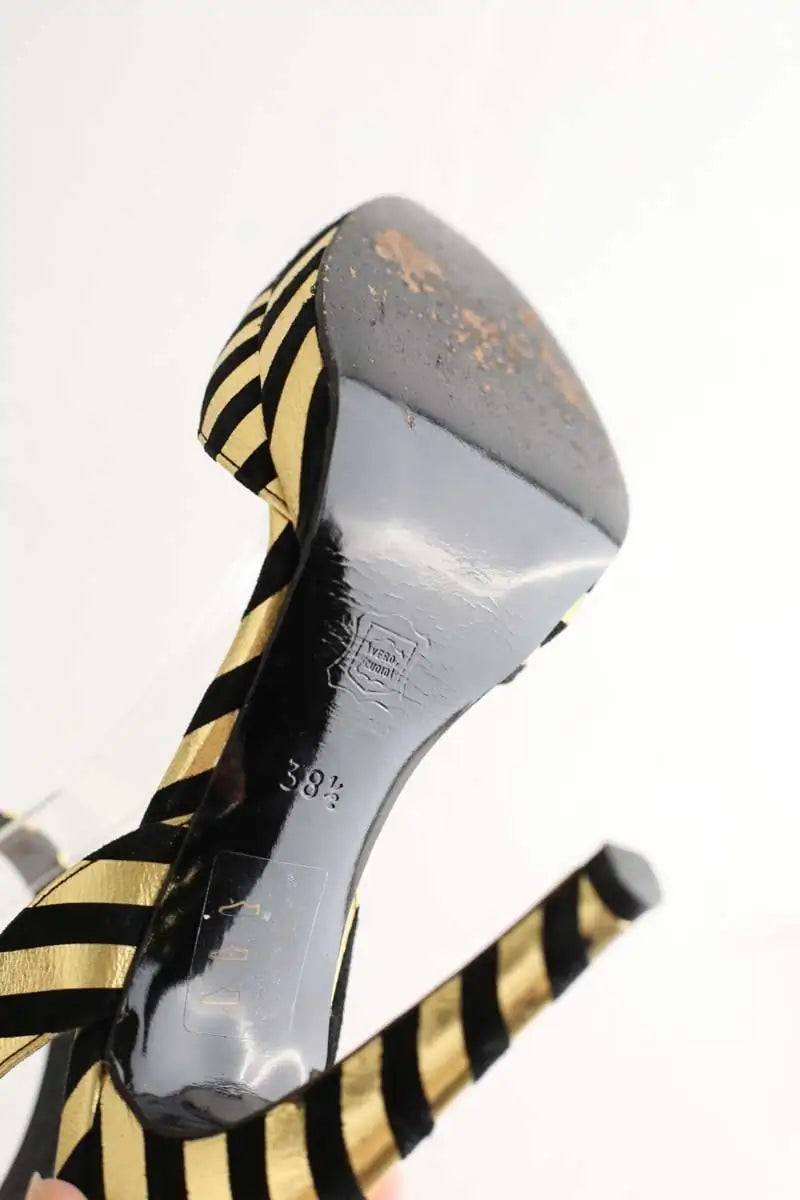 Talons Pierre Hardy Doré en Cuir