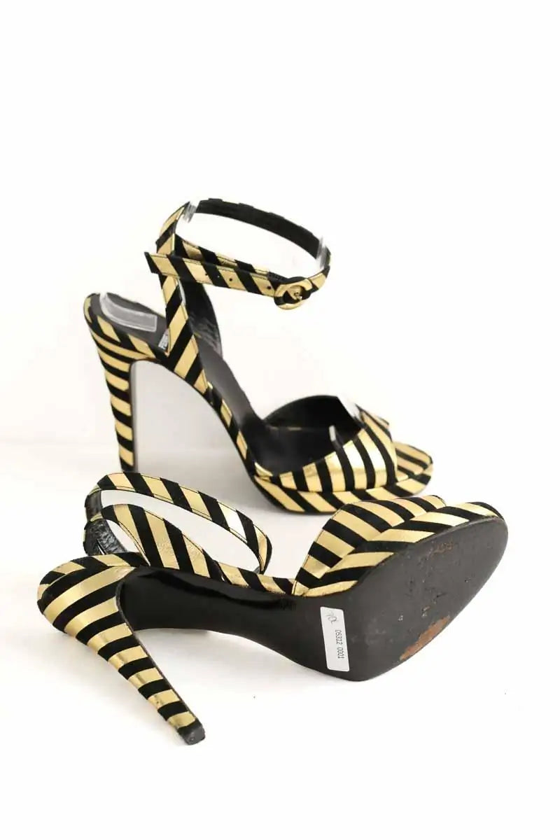 Talons Pierre Hardy Doré en Cuir