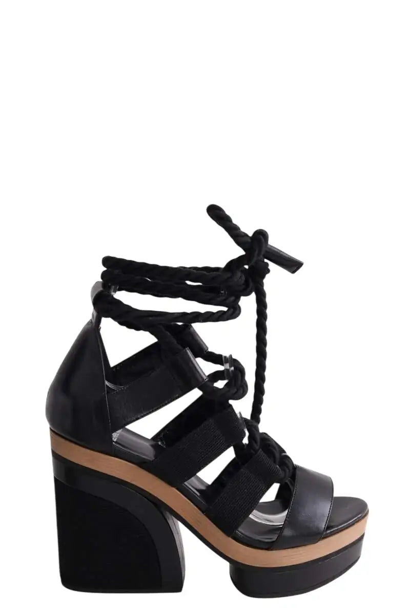 Talons Pierre Hardy Noir en Tissu, taille 37 - Seconde Main