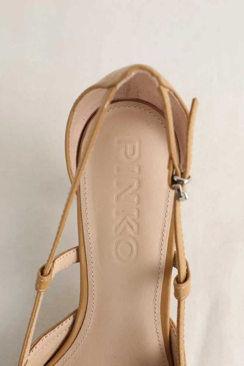 Talons Pinko Beige en Tissu