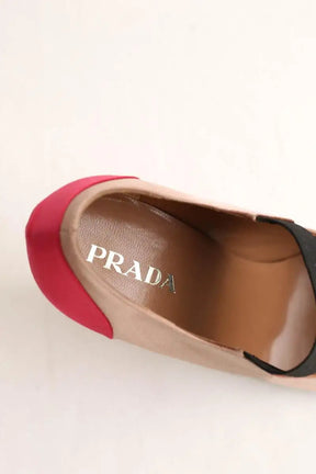 Talons Prada Beige en Tissu