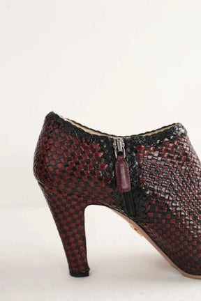 Talons Prada Bordeaux en Cuir