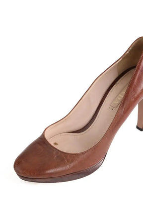 Talons Prada Marron en Cuir