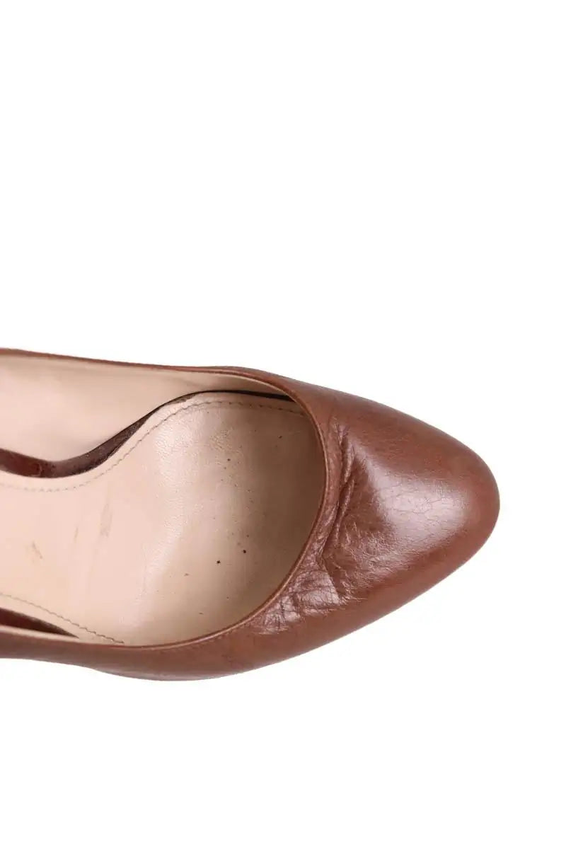 Talons Prada Marron en Cuir