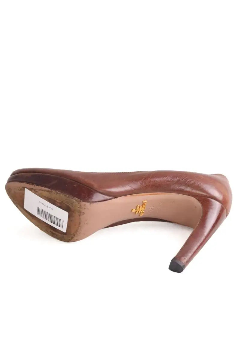 Talons Prada Marron en Cuir