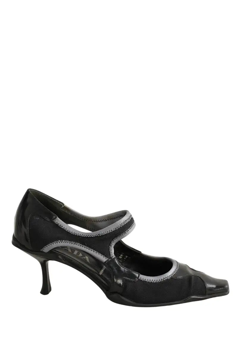 Talons Prada Noir en Cuir, taille 36 - Seconde Main