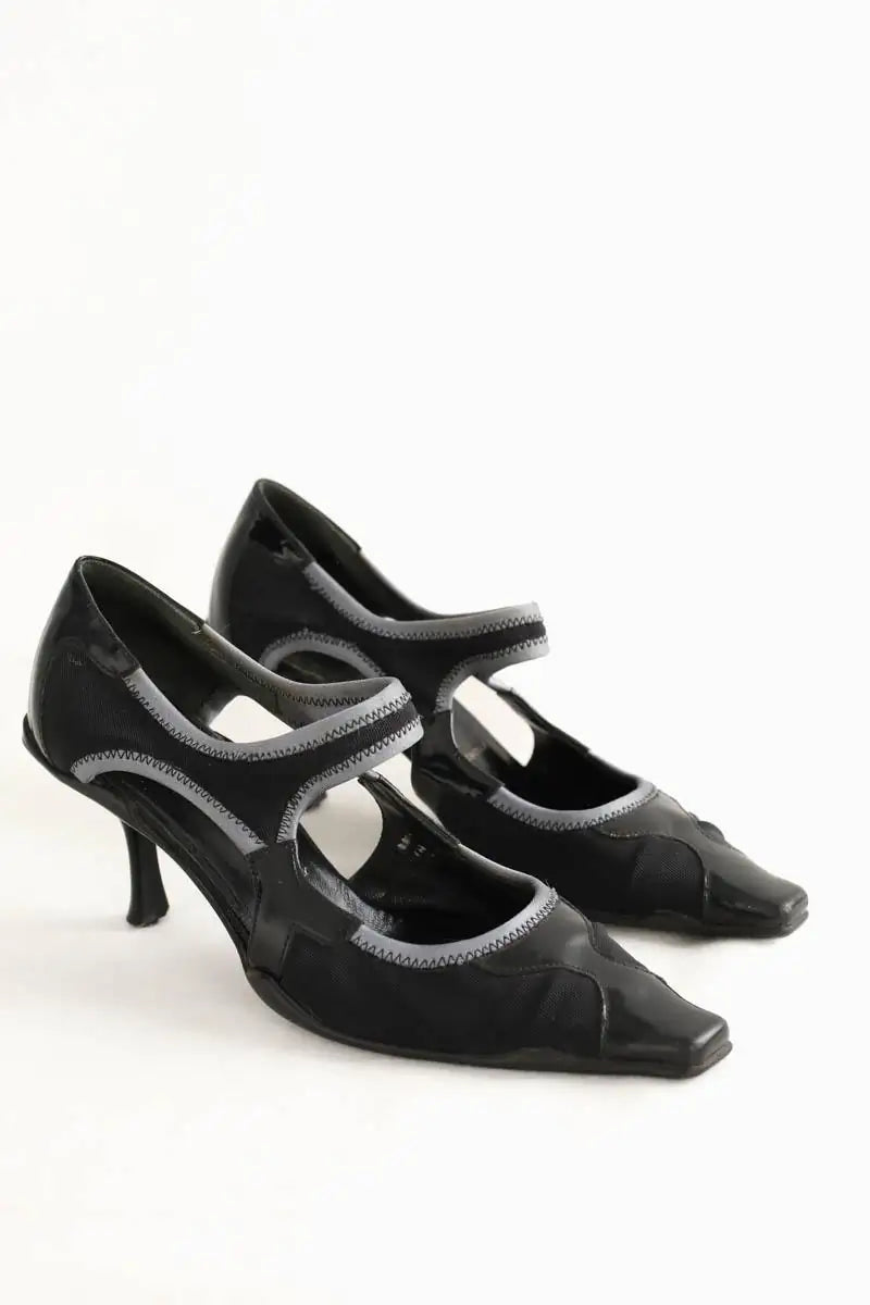 Talons Prada Noir en Cuir
