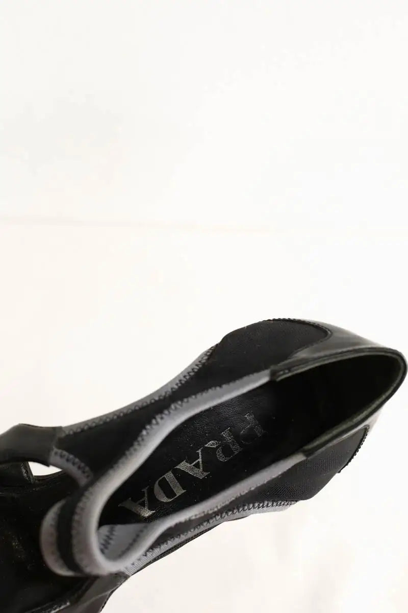Talons Prada Noir en Cuir