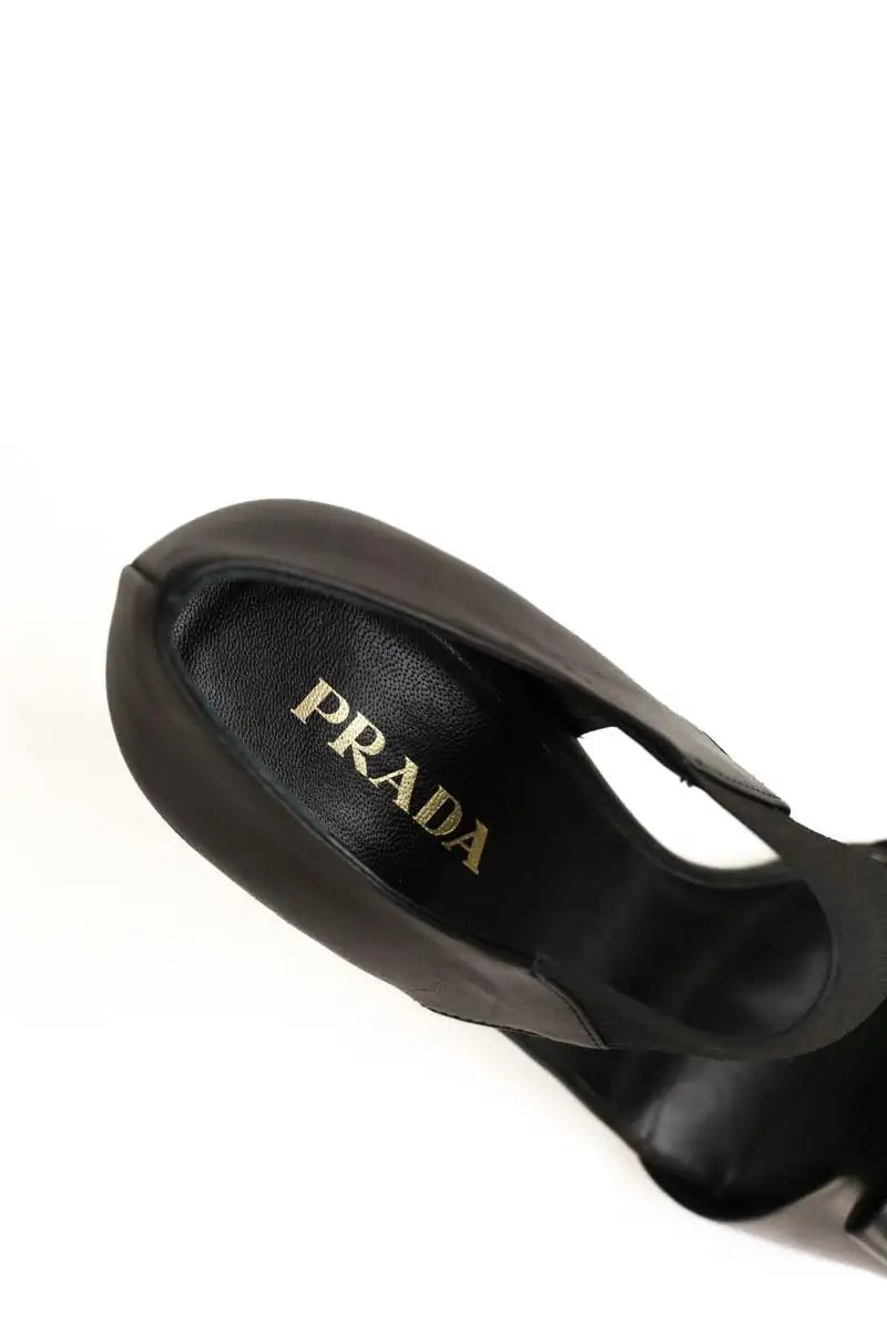 Talons Prada Noir en Cuir