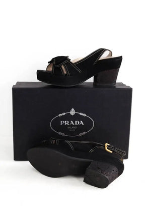 Talons Prada Noir en Cuir