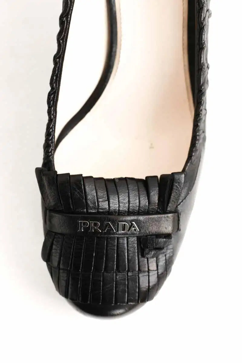 Talons Prada Noir en Cuir