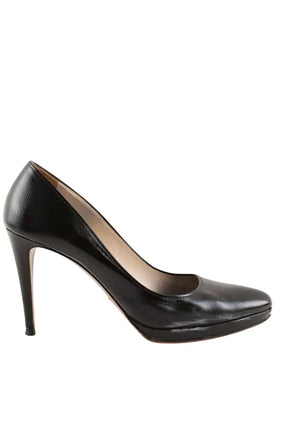 Talons Prada Noir en Cuir, taille 39 - Seconde Main